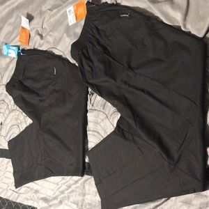 New Landau women's scrub pants two black pair size XXL